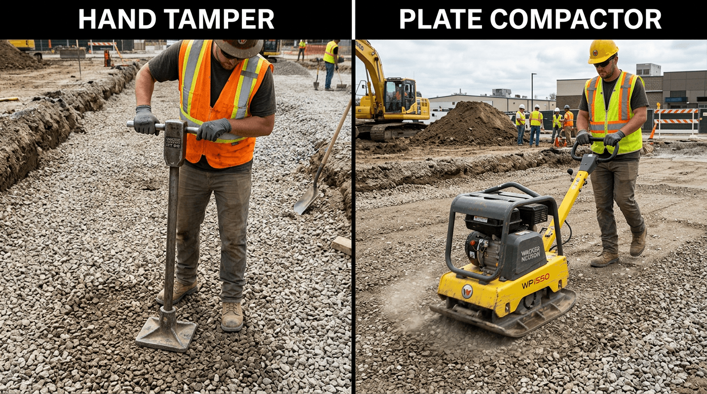Hand Tamper vs Plate Compactor - Which to Use When