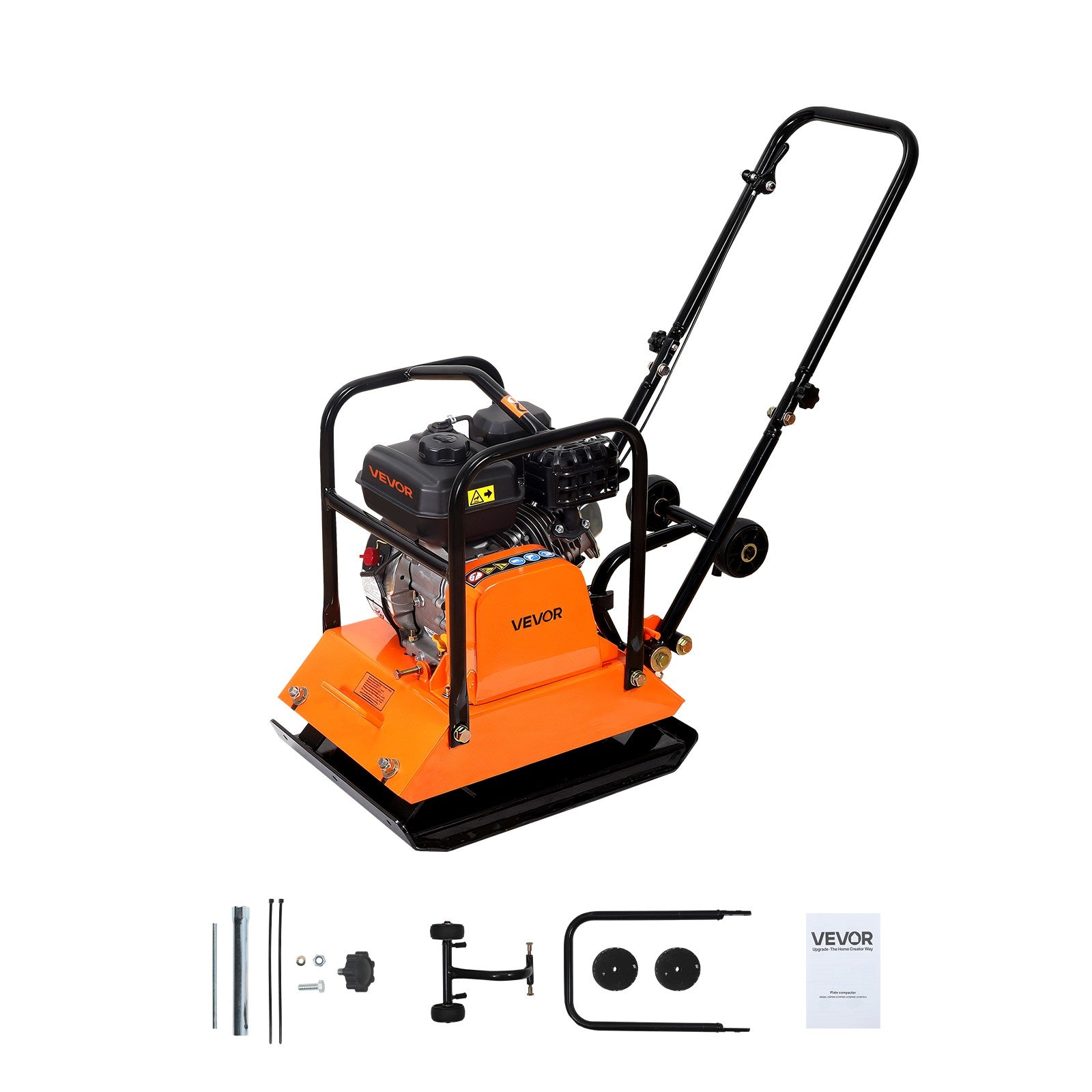 VEVOR 6.5HP Plate Compactor 5700VPM 4047Lbs Vibrating Ground Rammer for Asphalt
