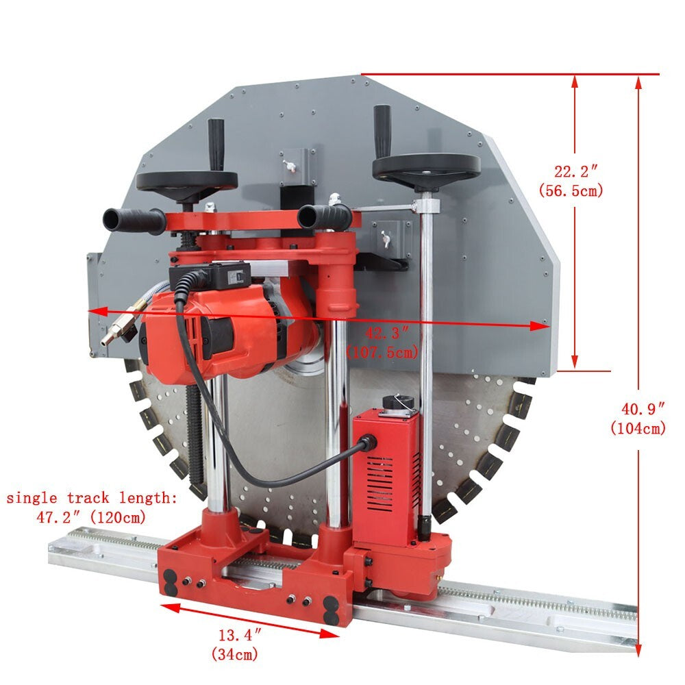 Concrete Saw Wall Cutting Machine 220V 16.1″Cutting Depth Concrete Wall Chaser