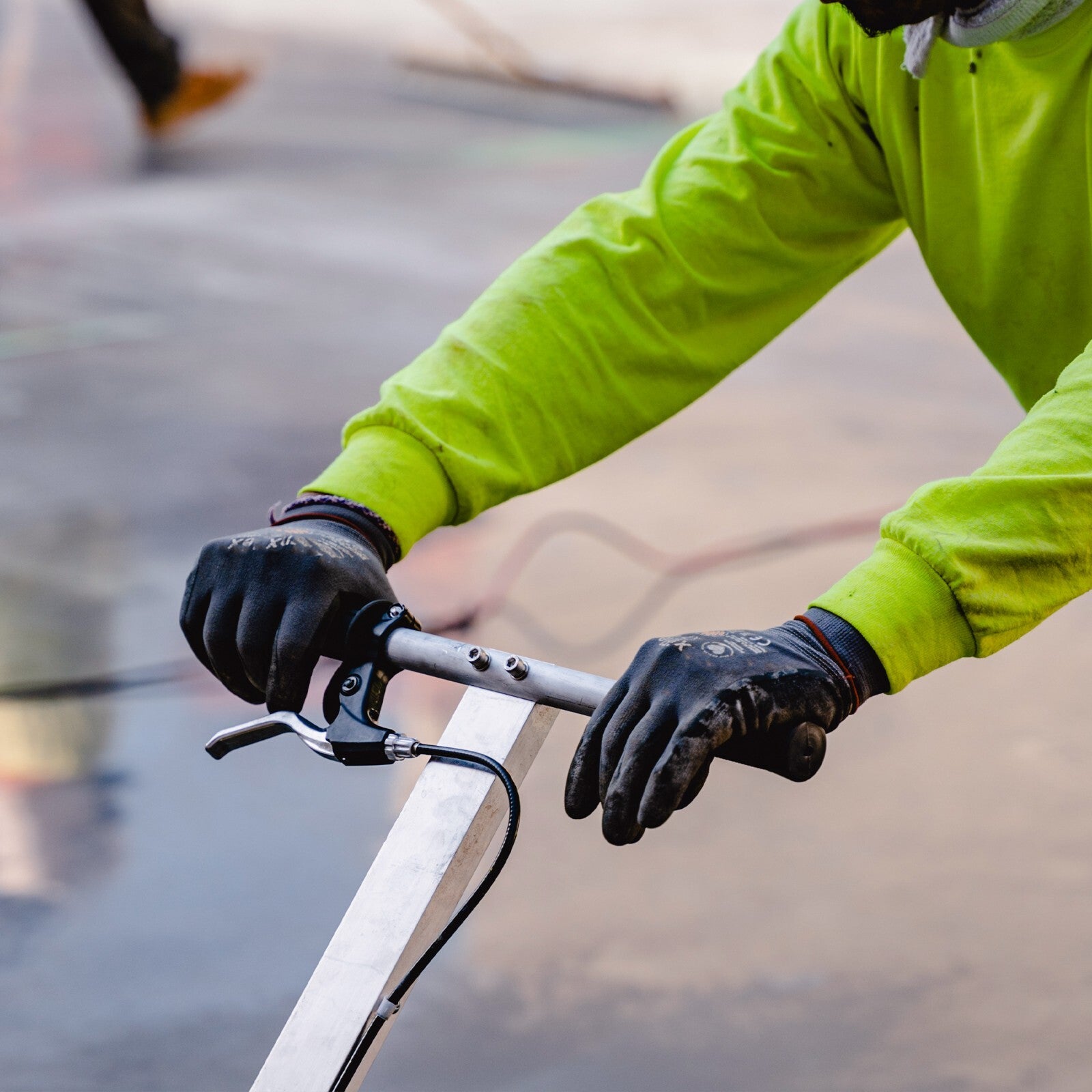 Green Concrete Saw 6" Early Entry Soff Cut Walk behind Honda 3.5HP Cement Cutter