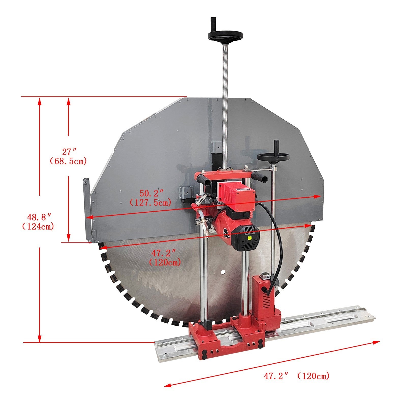  220V Automatic Concrete Brick Wall Cutting Machine 20.1″Cutting Depth 11800W
