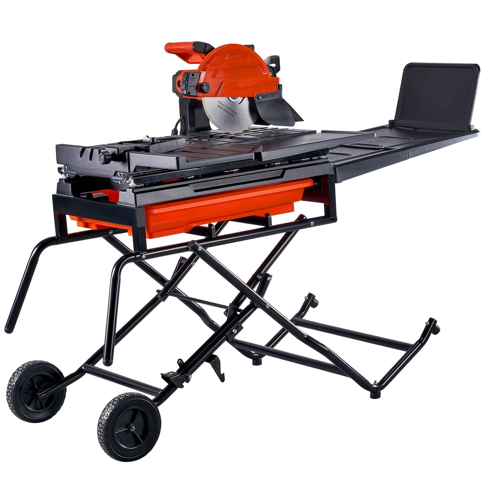 Wet Tile Saw with Stand Tile Cutter 10-Inch 65Mn Steel Blade 4500 RPM