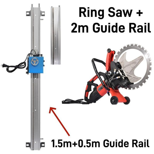 220V 8980W 29Cm/39Cm/49Cm Ring Saw Concrete Wall Cutting Machine with Guide Rail