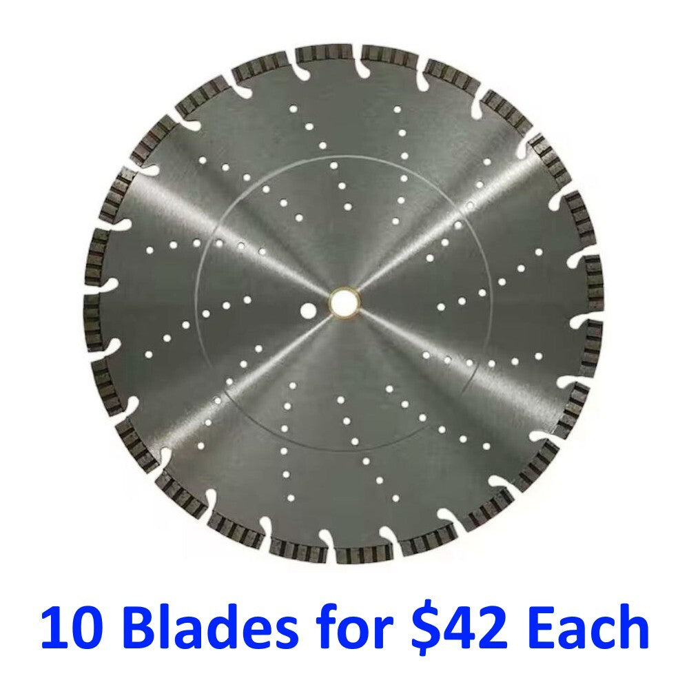 14" TURBO SEGMENT DIAMOND SAW BLADE - 10 Blades for $42 Each (Bulk Pack)