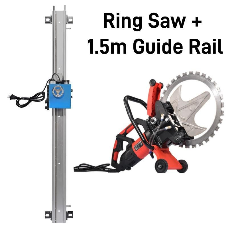 220V 8980W 29Cm/39Cm/49Cm Ring Saw Concrete Wall Cutting Machine with Guide Rail