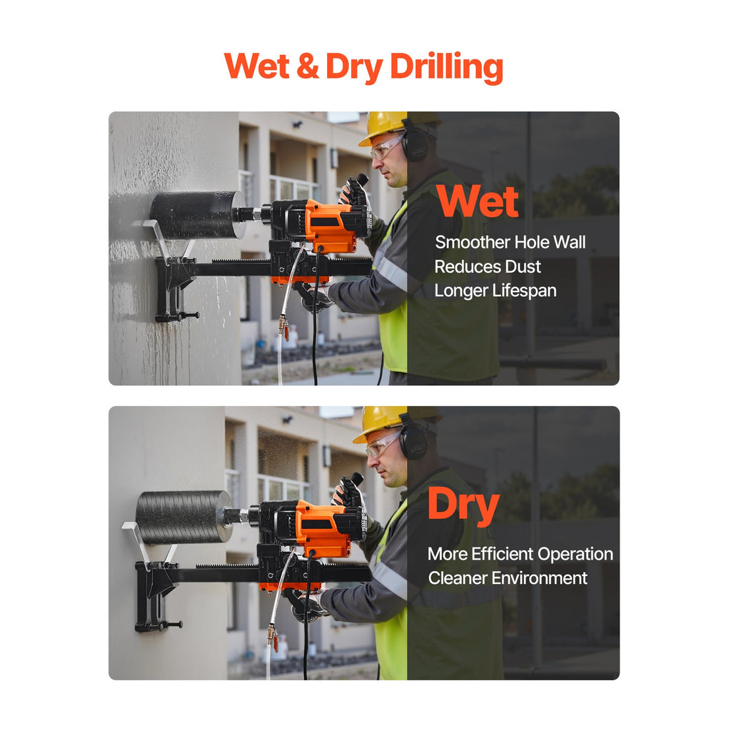 Diamond Core Drill Machine Concrete Core Drill Rig with Stand 8 in 3000W